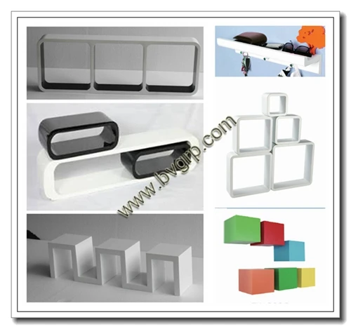 
Simple innovative products display new design MDF white color round wall shelf 