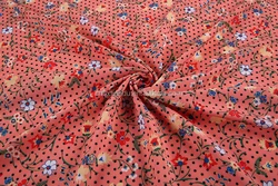 China suppliers floral woven polyester fashion print 50D plain four way fabric textile for clothes