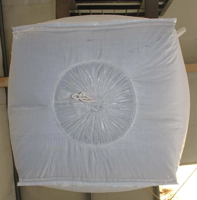 piping belt PP big bulk bag FIBC packing for 1000kg lime or calcium carbonate safety factor 5:1 high UV treated