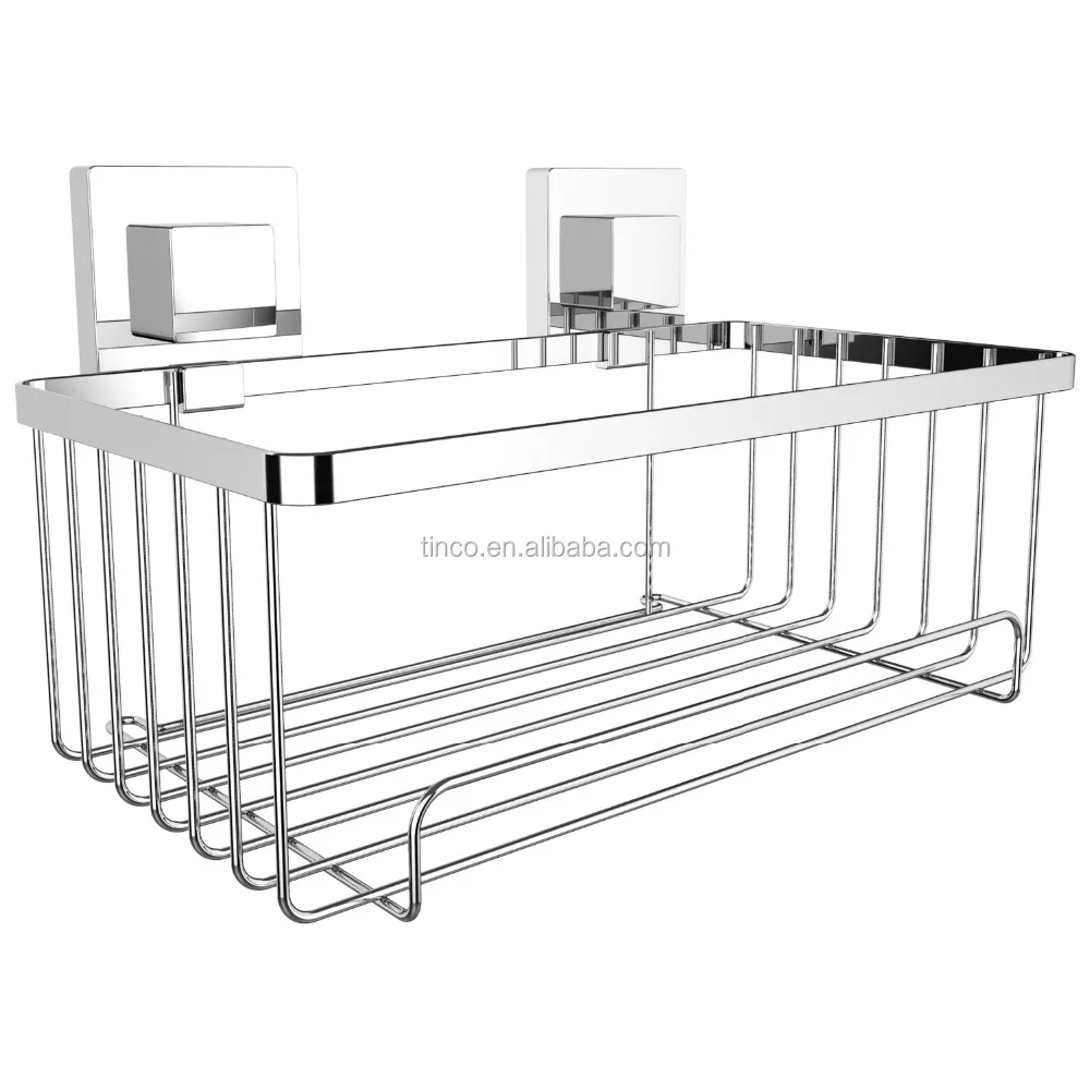 
2018 New Design Square suction cup shower basket 