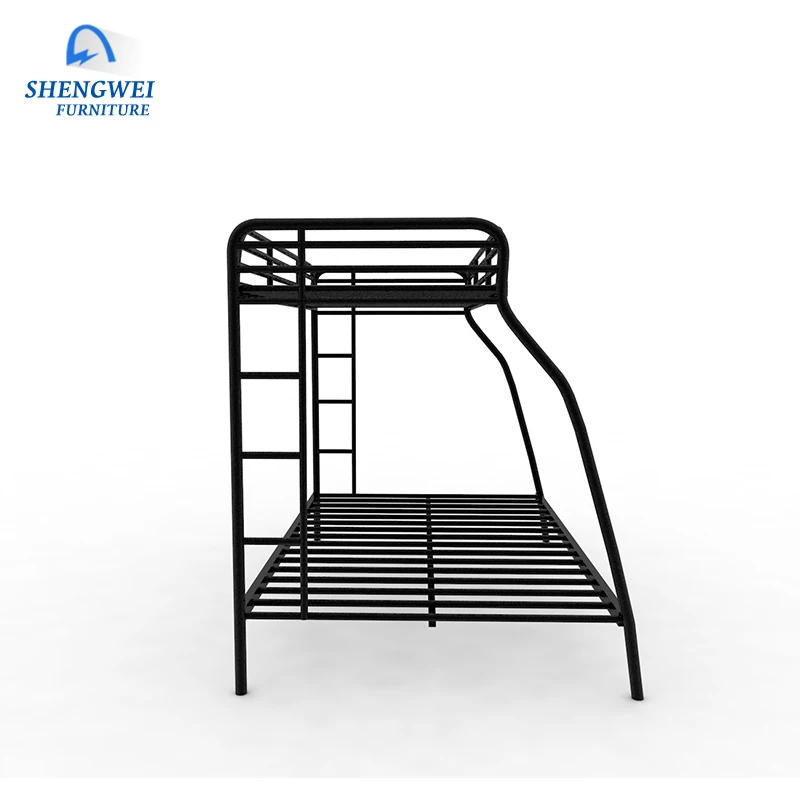 Hotsale heavy duty knock down customized wrought iron double metal bed mother son bed