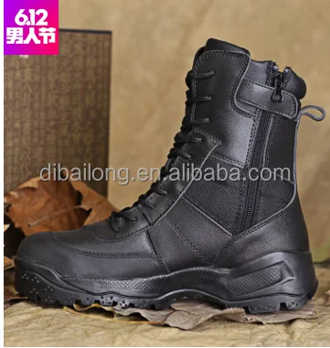 Promotion Tan combat desert army safety leather military tactical boot desert black boots