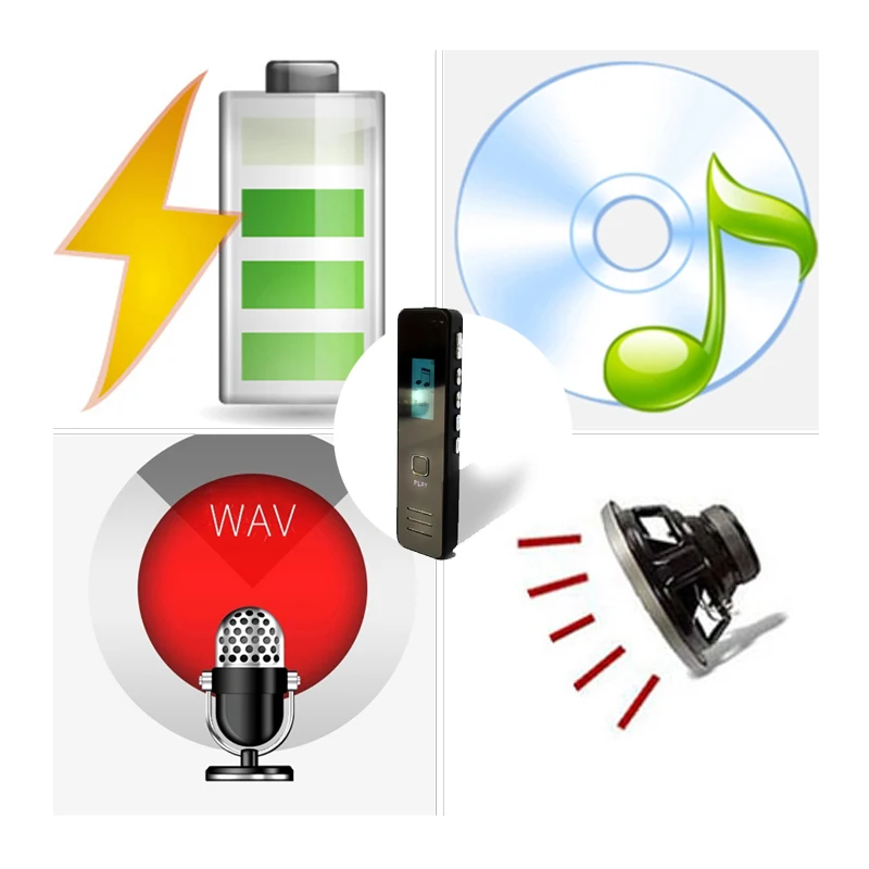 SK007 Mini Professional Digital Audio Voice Recorder Support Sound playback with Speaker