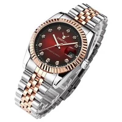 3877 Deerfun Wholesale Men and Women Watch Waterproof Quartz Wristwatch stainless steel  HIgh quality unisex Watch