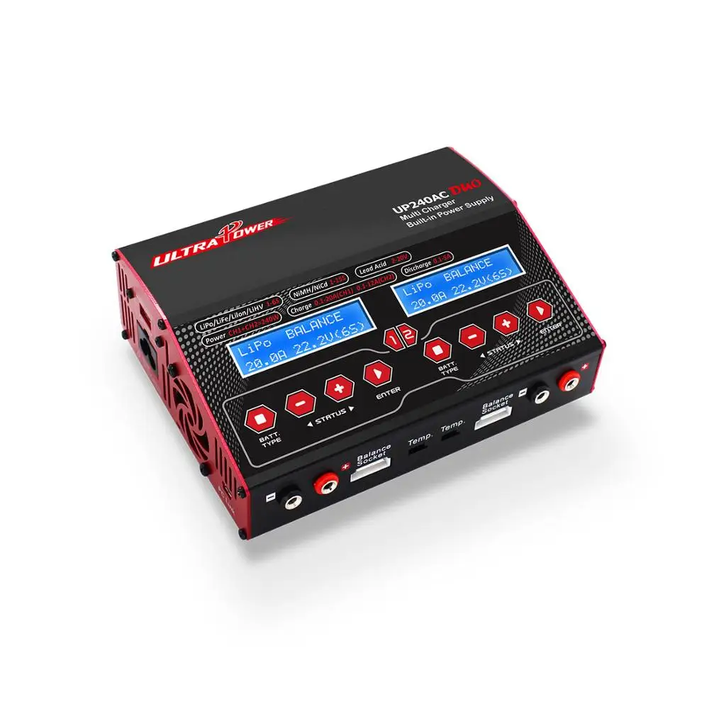 Сверхмощный аккумулятор UP240AC DUO 240 Вт 20A 1-6S LiPo LiHV LiFe LiIon NiMh LiIon, балансирующее зарядное устройство для дрона, радиоуправляемого автомобиля