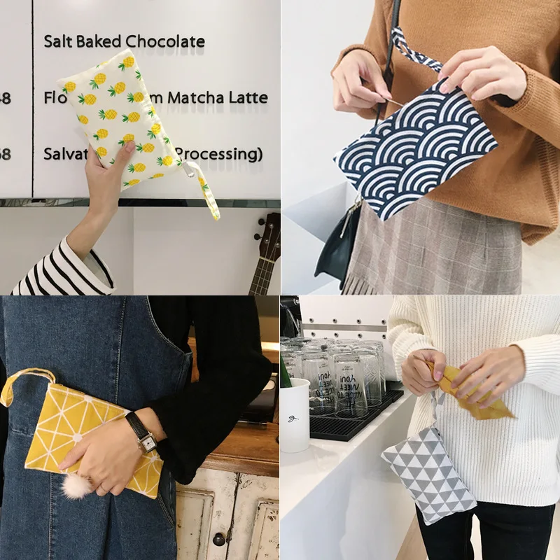 
Summer fresh outdoor shopping change canvas bag 