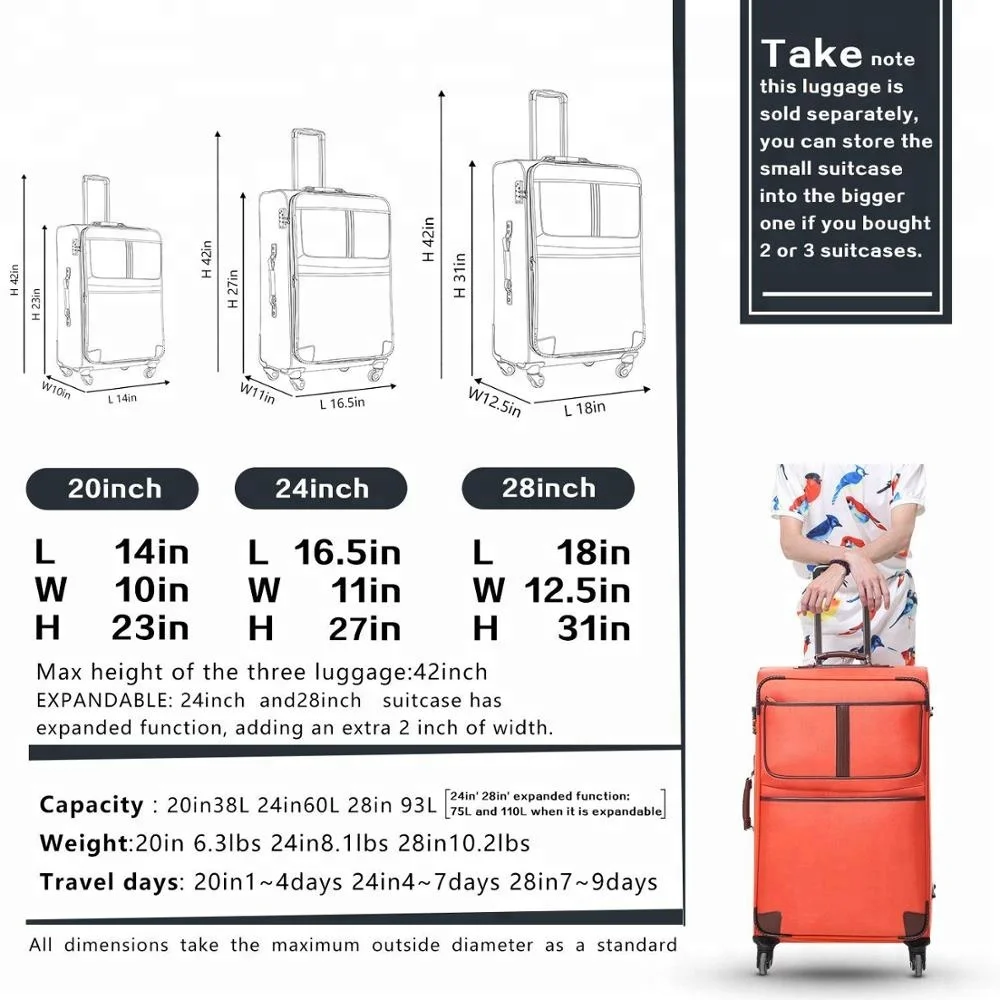Расширяемый чемодан Spinner Softshell TSA замок багажная