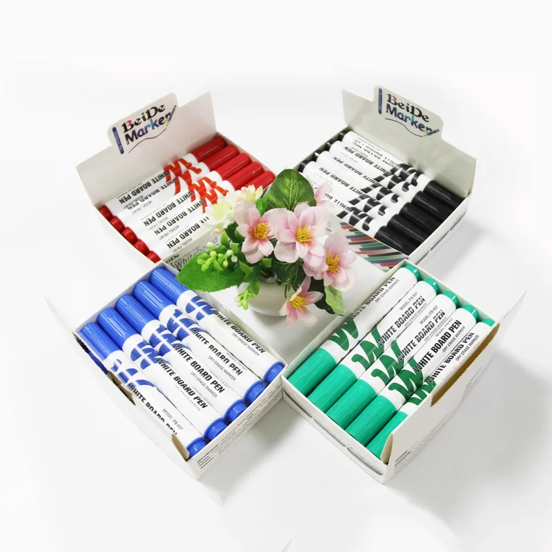4colors Environment Friendly Marker Office School Supplies Black Red Blue Green Whiteboard Marker White Board Marker