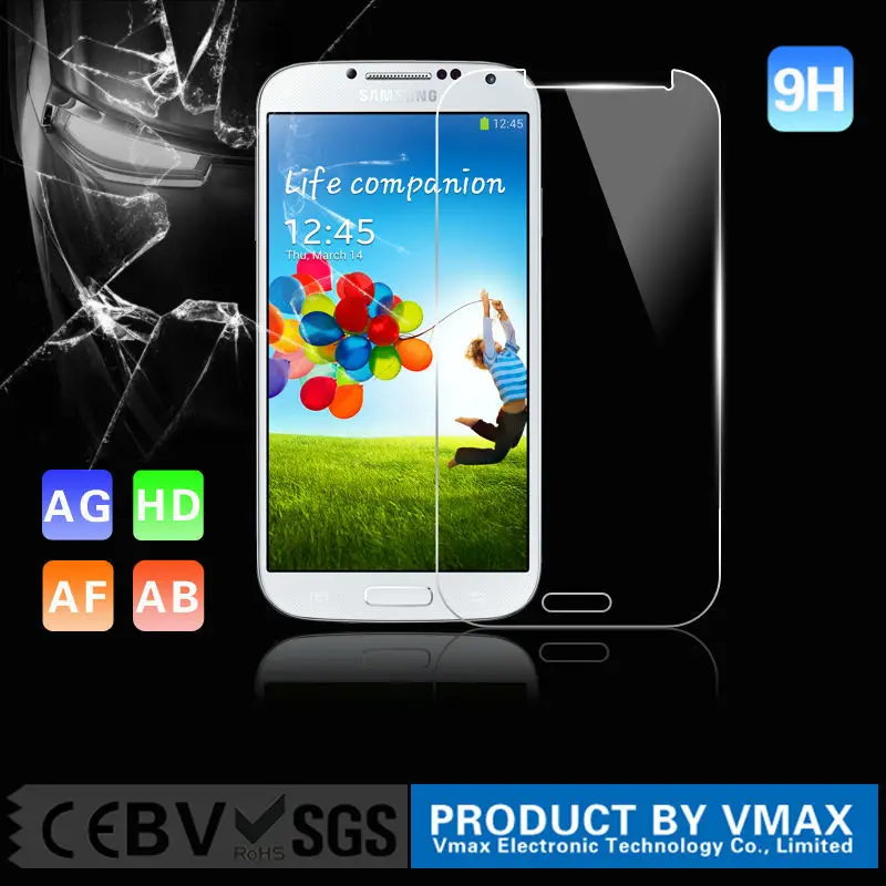 бренд vmax закаленное стекло экрана защитник s 4, японии протектор экрана для samsung галактики s4