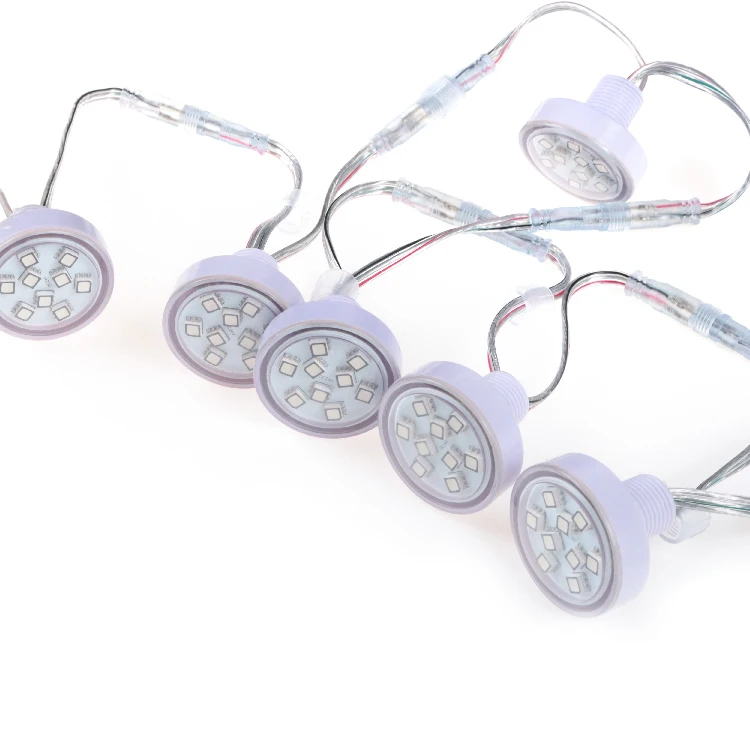 12V 24V WS2811 UCS1903 IC Digital Full Color Changing 45mm 9 LED 5050 RGB Led Pixel Point Source Light