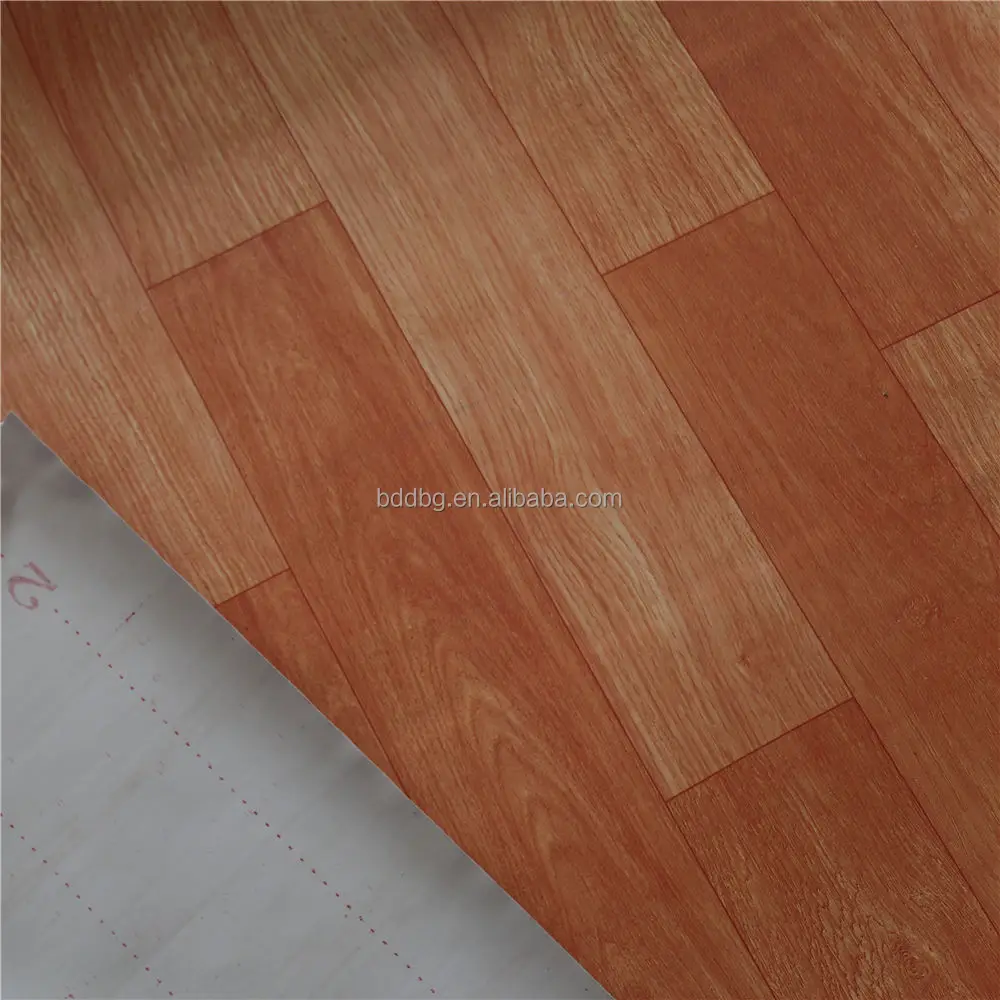 Tearproof PVC PET surface pvc vinyl roll flooring for indoor home decoration