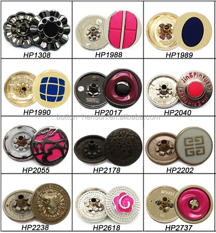 Wholesale custom factory supplier matted black nickel clothes press metal snap button