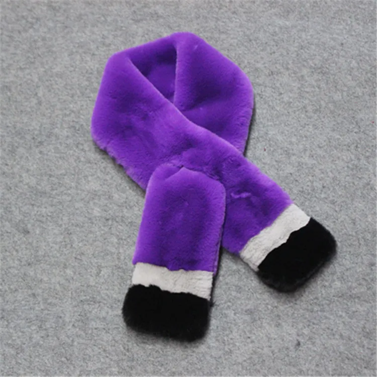 
Women Custom Colourful Faux Rabbit Fur collar Fake Fur Scarf 
