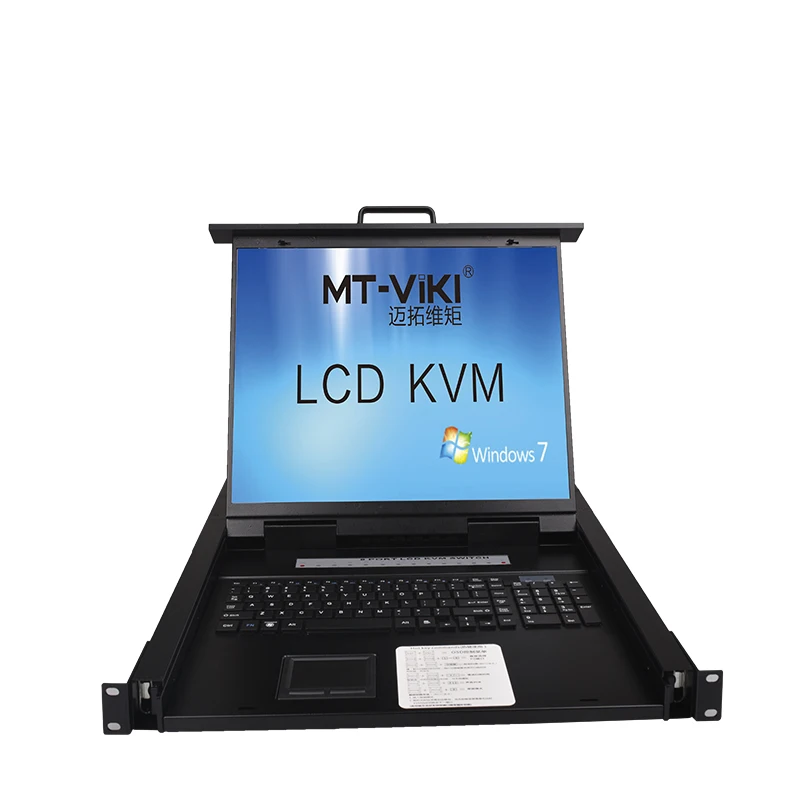 19 inch LCD KVM Switch 8 port VGA, MT-VIKI Rackmount KVM console 8x1 Drawer + 8 pack USB VGA Cables
