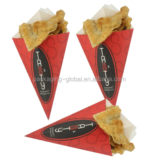 disposable paper snow cone cup for french fries and waffle packaging