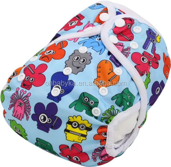 Ohbabyka Colorful Modern Cloth Nappies one size adjustable Reusable wholesale diaper covers