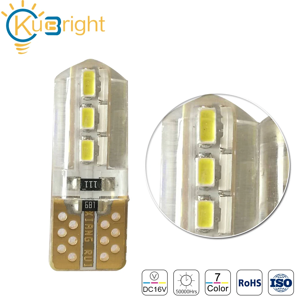 Seven different colors red 4000K T10 LED 4500K