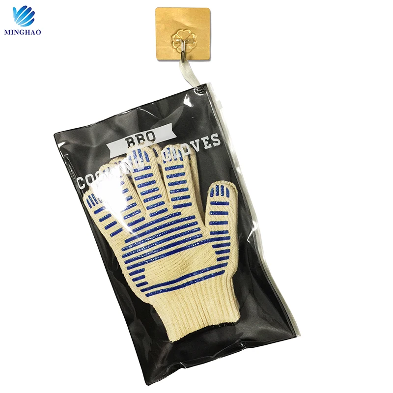 kitchen gloves heat resistant custom knit kitchen oven gloves with fingers and silicone dotted