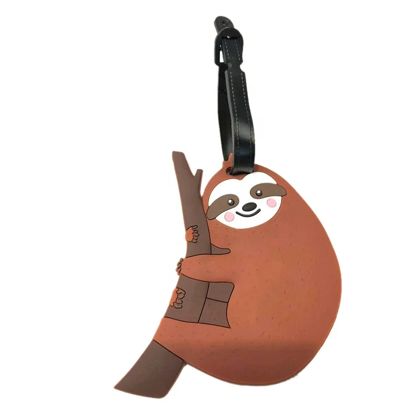 Travel Gift Bag Tag Funny Suitcase Baggage Label Cute Sloth Luggage Tag