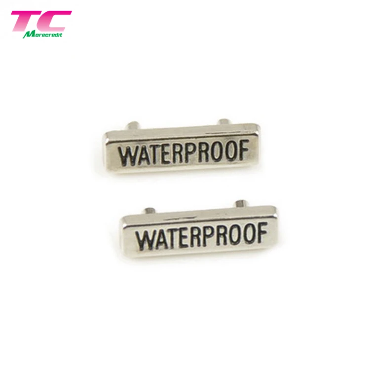 Antique Silver Special Shape Brand Custom Metal Logo Plate For Handbags