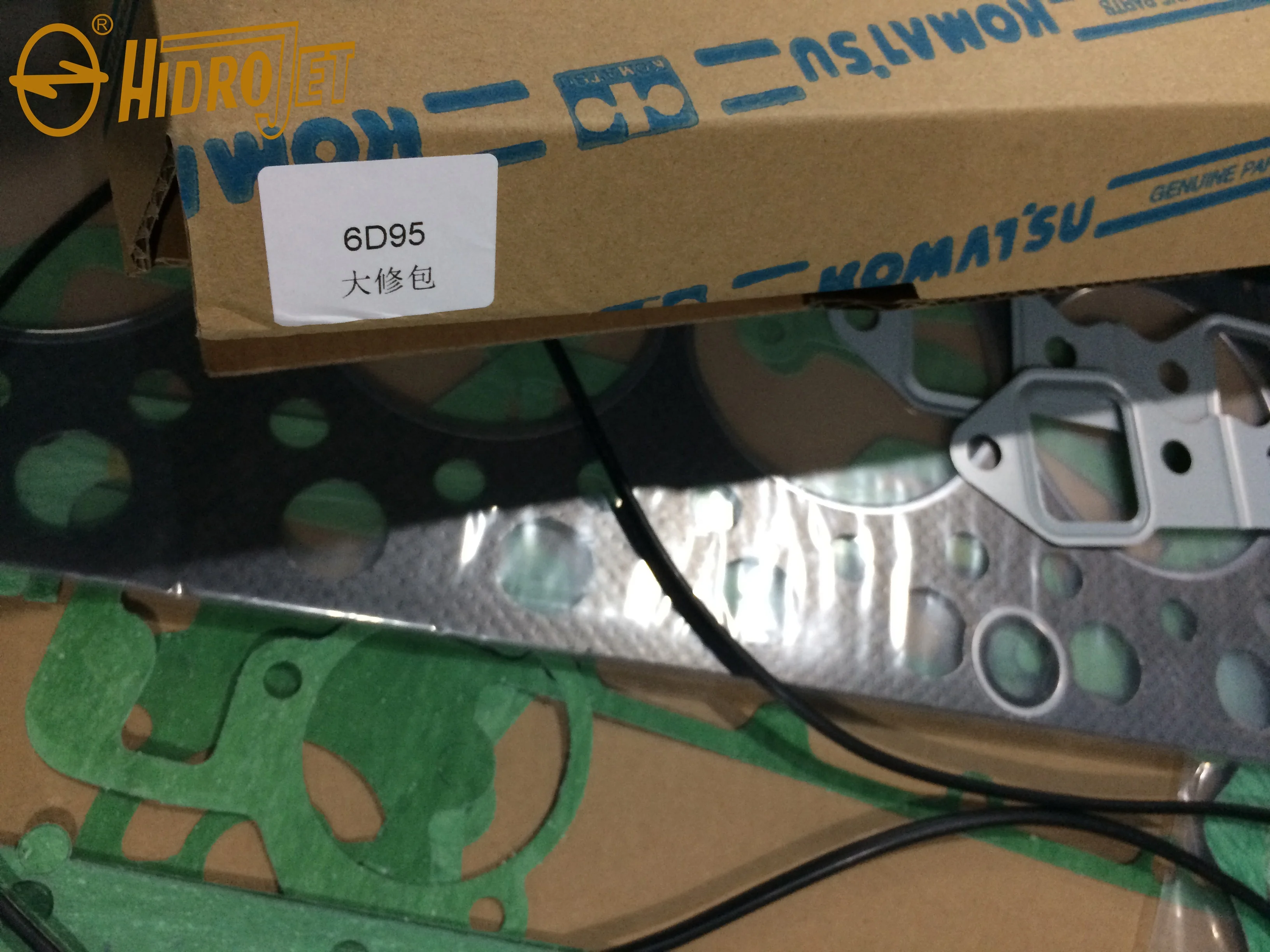 6D95 diesel engine overhaul gasket set cylinder head gasket repair kit for excavator