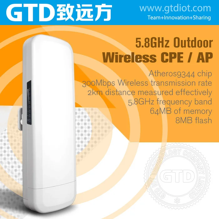 5.8GHz Wireless bridge monitoring CPE wireless outdoor AP high power router universal relay waterproof