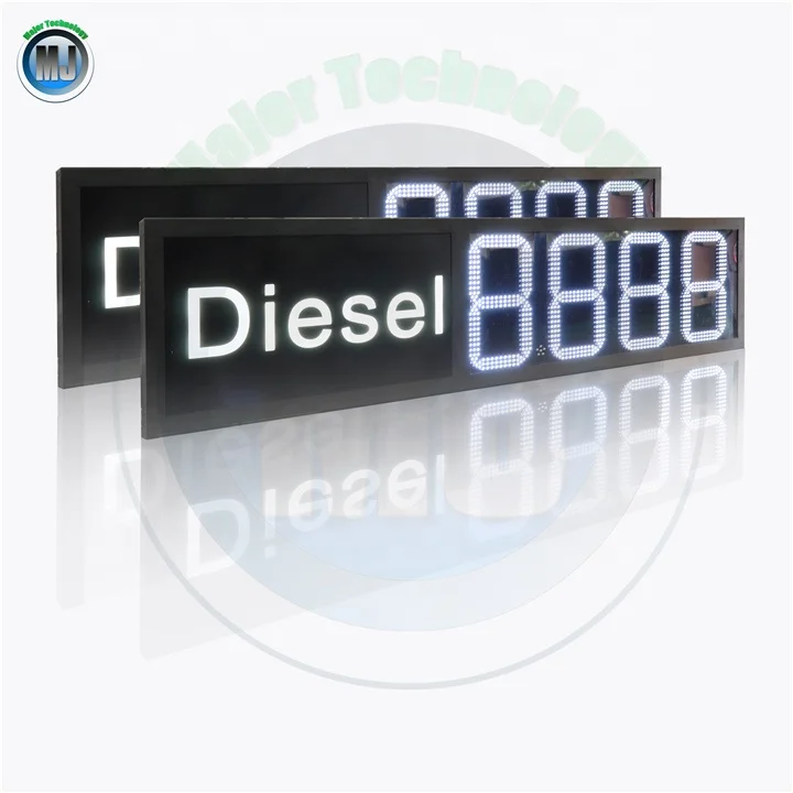 Waterproof Cabinet Remote Control Led Gas / oil Station Price Display Screen with Top Light Box