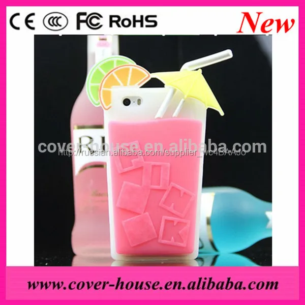 2014 новые лето дизайн 3D кремния стекло чехол для iPhone 5 G / 5S