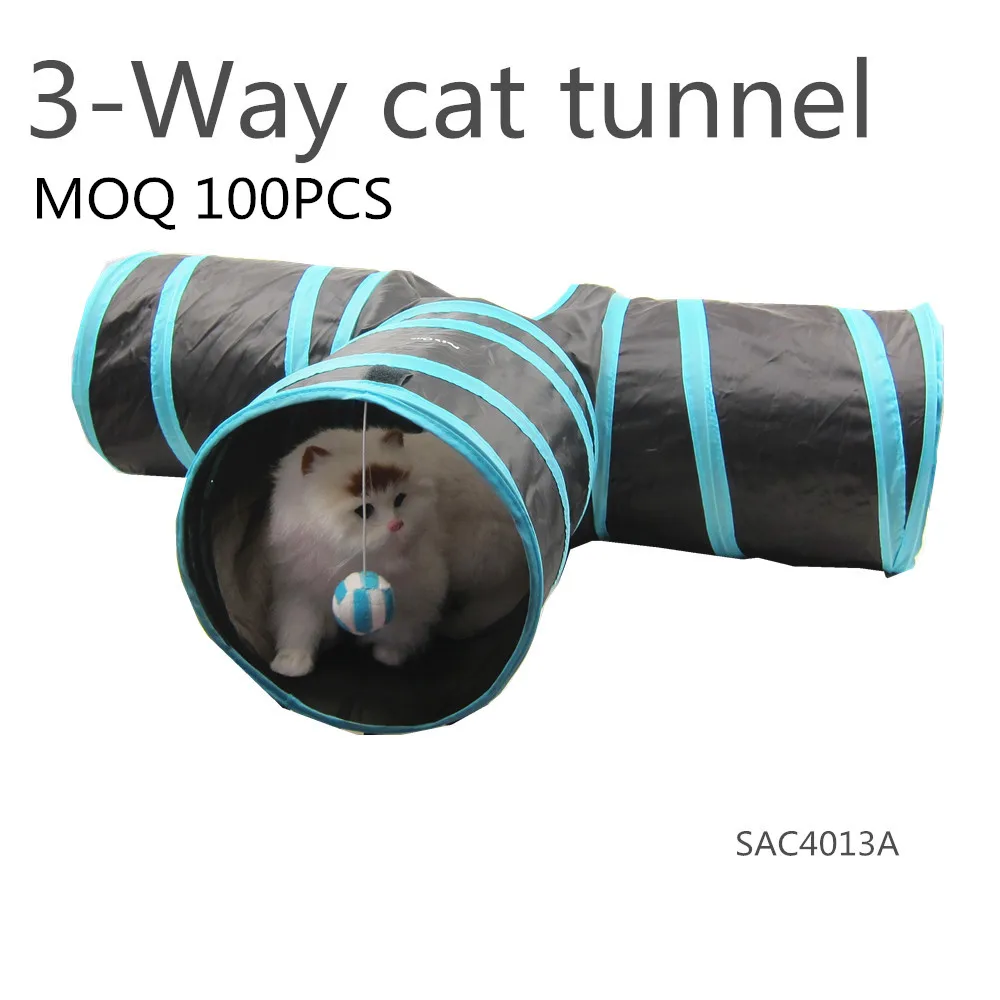 Аксессуары для домашних кошек T-Style, игрушка для кошек, туннель для кошек на улице с забавным мячом для домашних животных