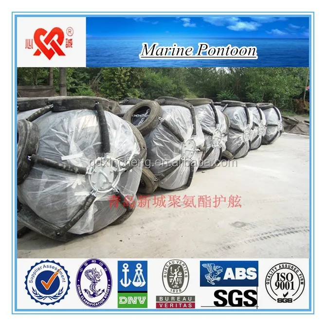 World widely used marine polyurethane foam filled fender floating mooring buoy