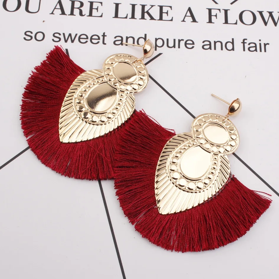 New tassel earrings boho fashion retro bird earrings exaggerated ethnic style girl earrings