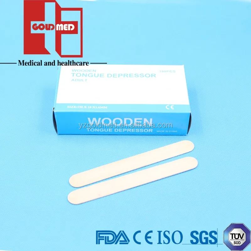 Dental sterile wooden tongue depressor