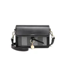 Hot sale wholesale durable fashion leather handbag ladies contrast color single shoulder bag