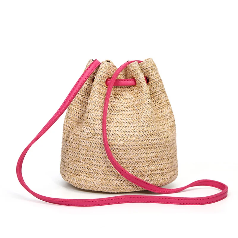 Beach woven round rattan bag indonesia basket straw bag