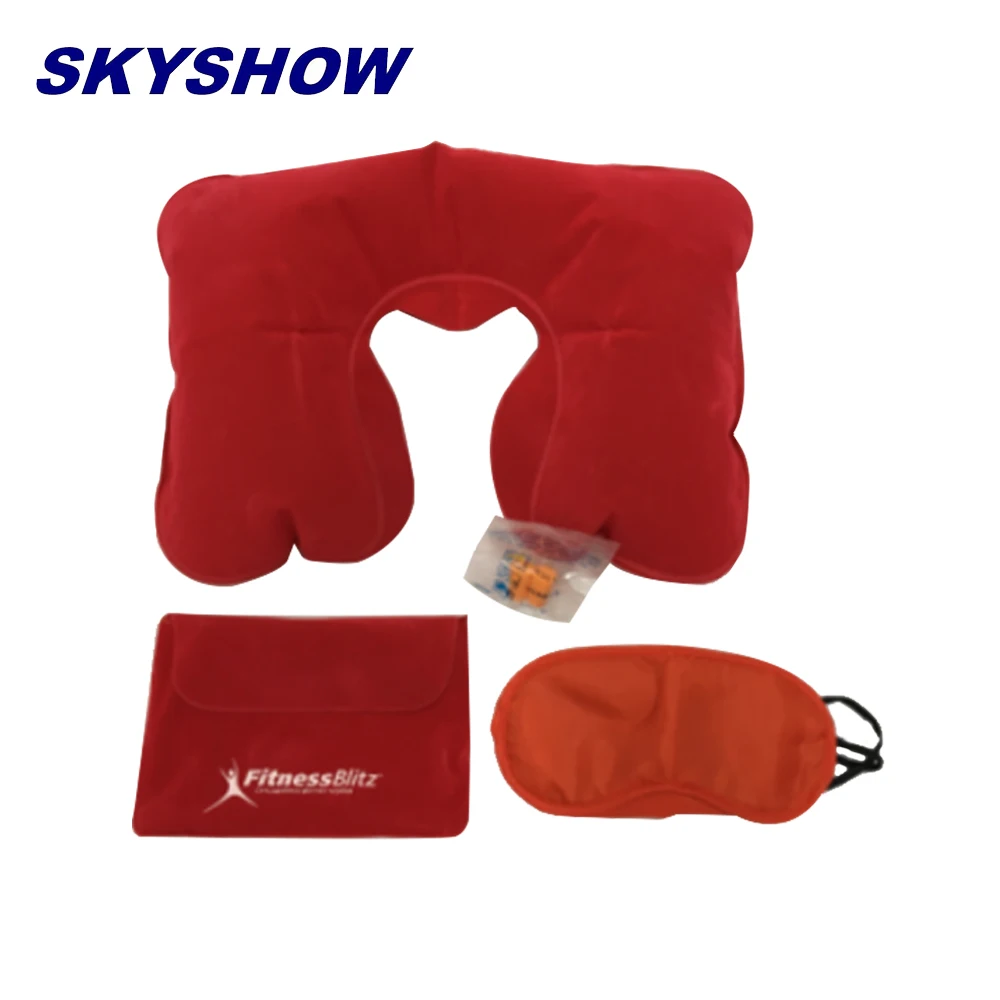 New Design Factory Price Inflatable Pillow Travel Set
