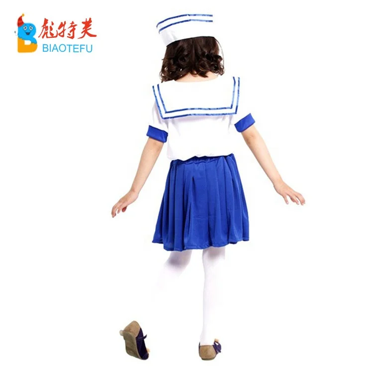 Hot sale quality carnival party girl sailor cosplay fancy dress costumes for kids in stock