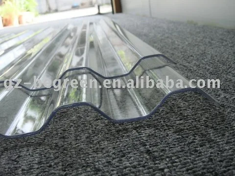
transparent plastic corrugated roofing panel for lighting 