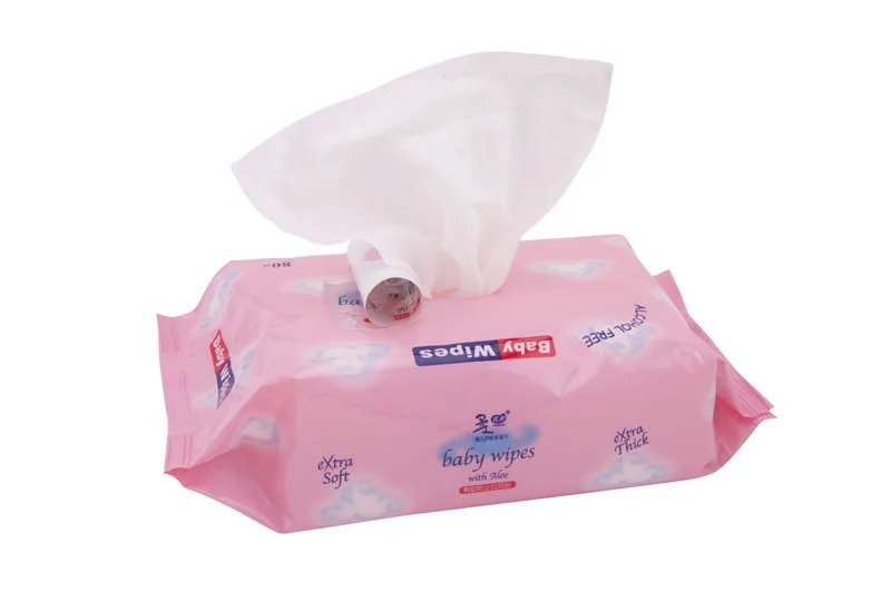 Sensitive cheap price wet wipe custom comfort 64pcs baby herbal wipes