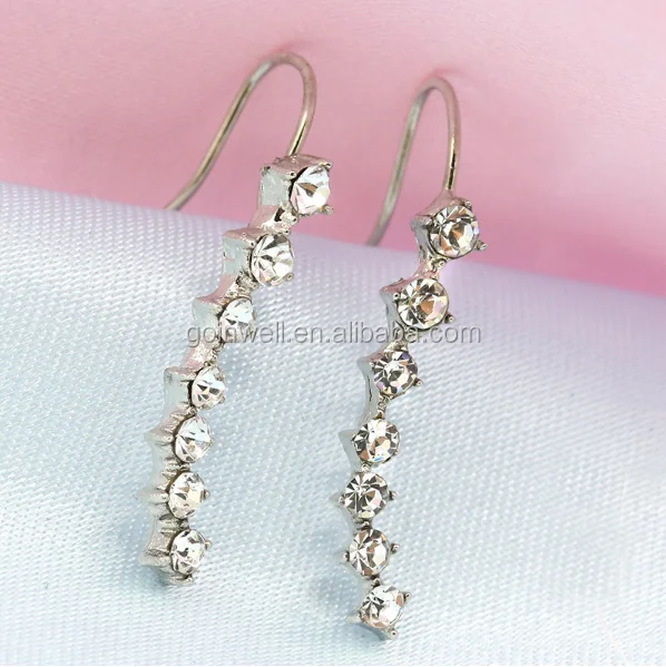 Newest fashion jewelry earrings for women, ear cuff climbers, wedding earrings