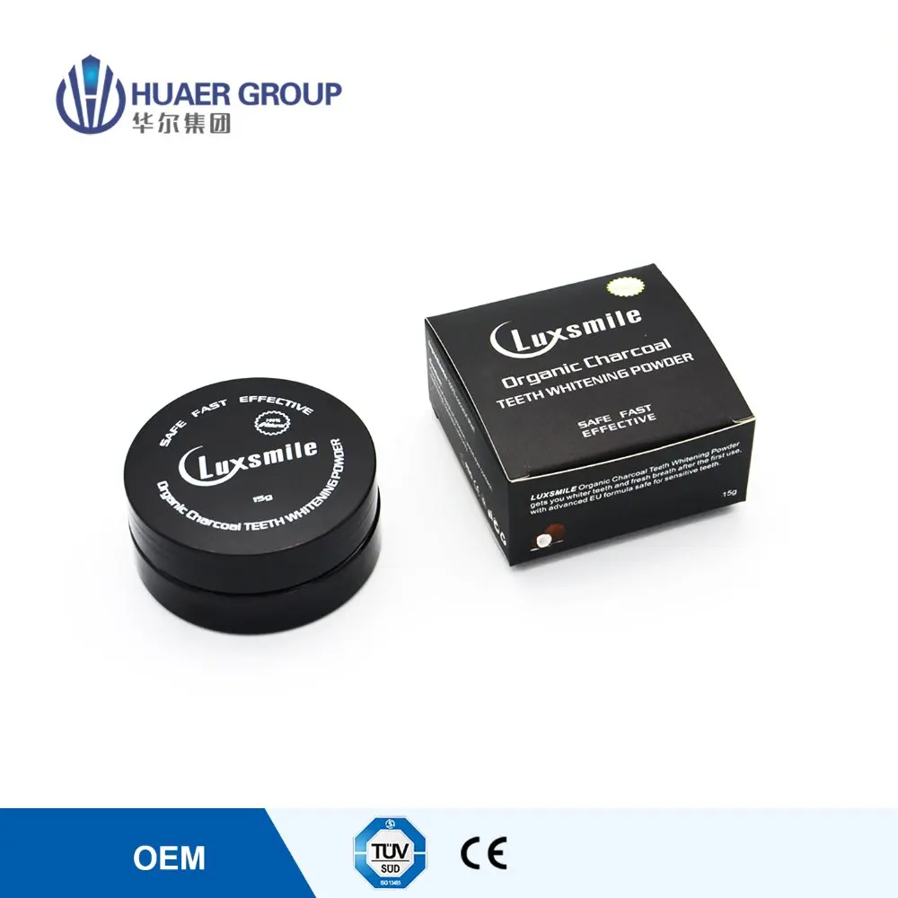 
Luxsmile Activated Coconut Charcoal Carbon Teeth Whitening Powder With Printing Label 