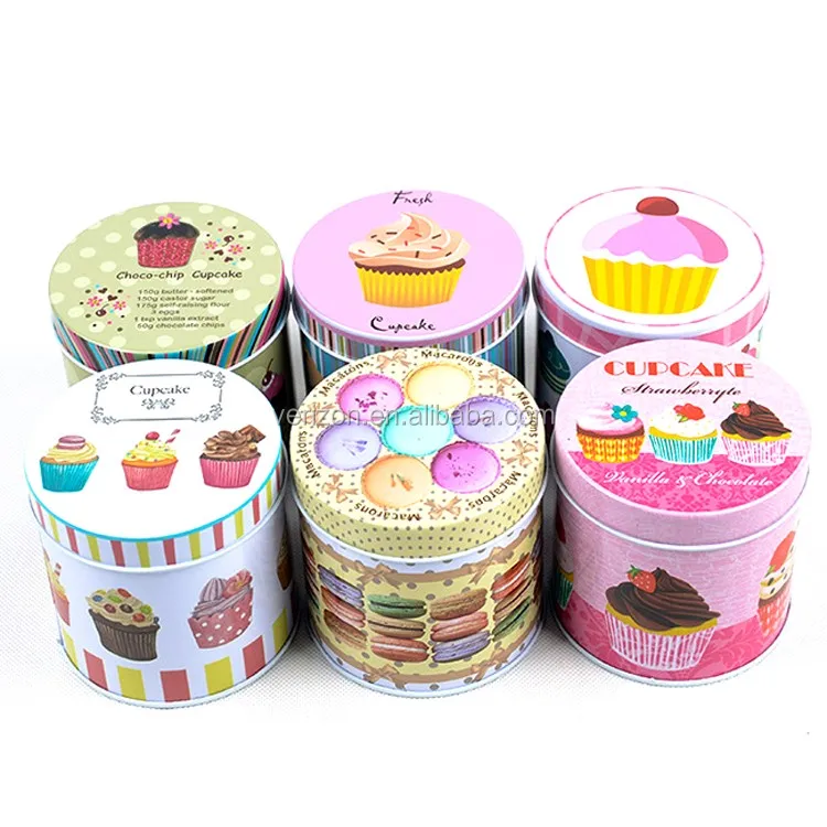 Round Mini Floral Collectables Tin Case Candy Storage Box Wedding Favor Tin Can