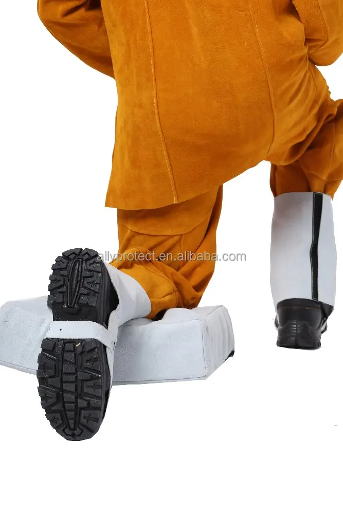 
Best price grey leather gaiter of welding Spat for work shoe cover with CE 