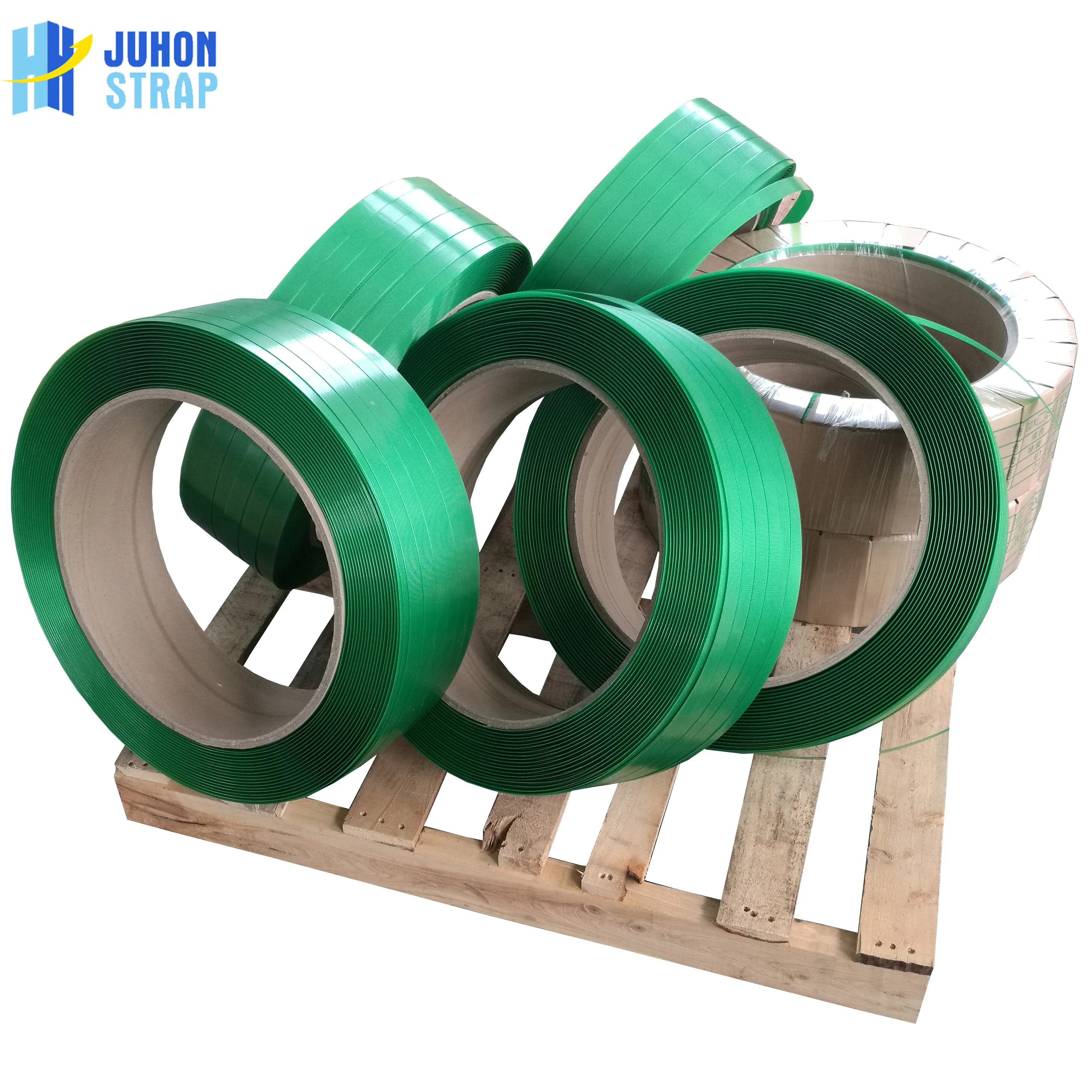 High Tension Strength Polyester Packing tape Strap Green Plastic PET Strap PET belt Strapping plastic tape