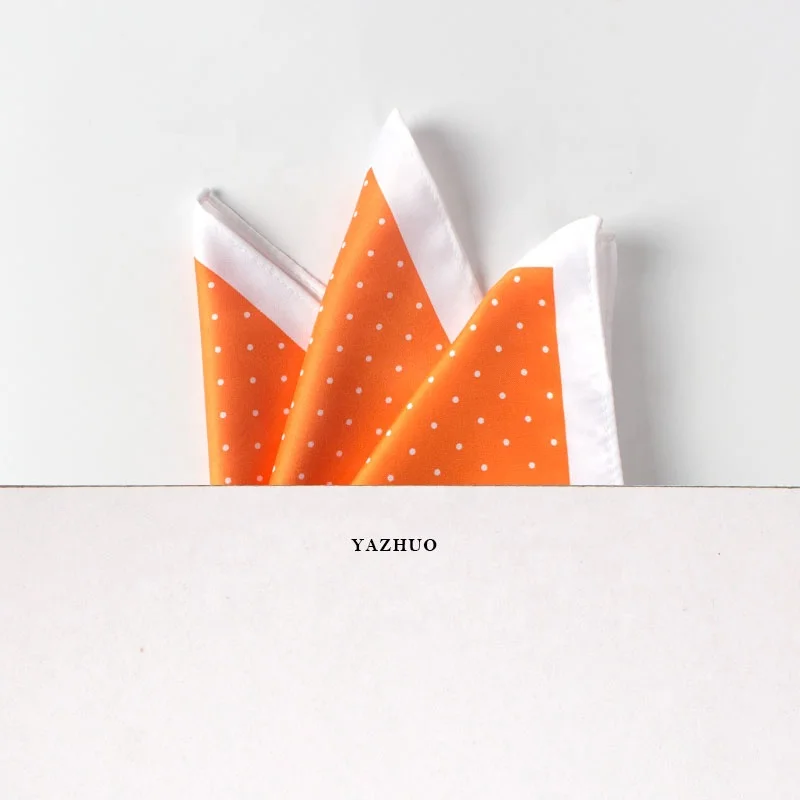 Оригинальный дизайн в горошек, индивидуальный цвет, мужской Карманный квадратный платок из полиэстера, высококачественный носовой платок