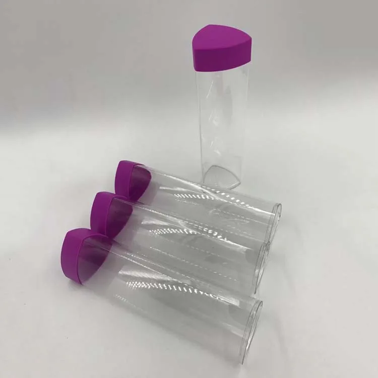 Multifunctional petg pvc clear triangle containers plastic tube packaging tube