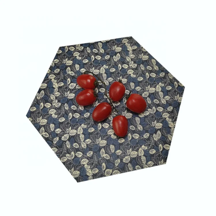 
Sandwich Lunch bag hot Selling Biodegradable Natural Organic Cotton Fabric Beeswax reusable Food Wraps 