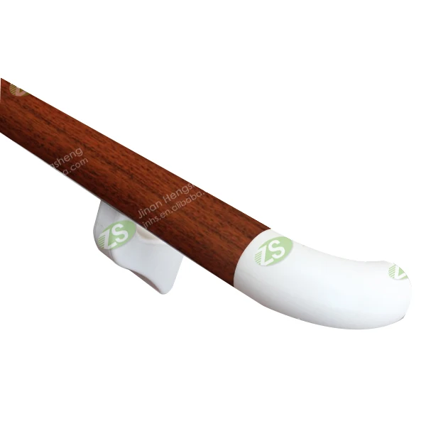 Округлые ПВХ перила лестницы для защиты стены с цвет древесины