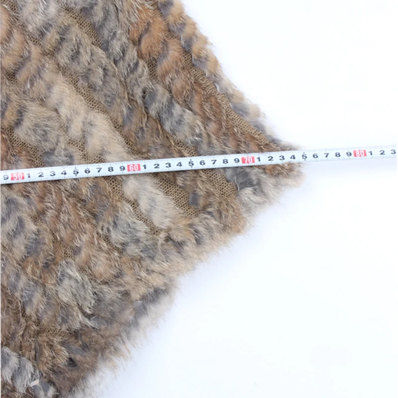 
Real Rabbit Fur Poncho Women Fashion Style Knitted Shawl Ladies Natural Fur Cape 