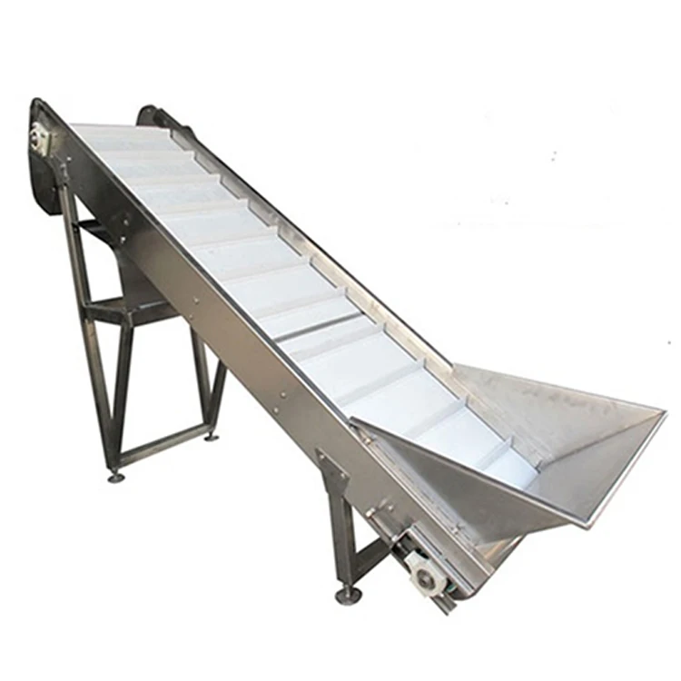 
High quality PVC PU rubber inclined white belt food grade conveyor 