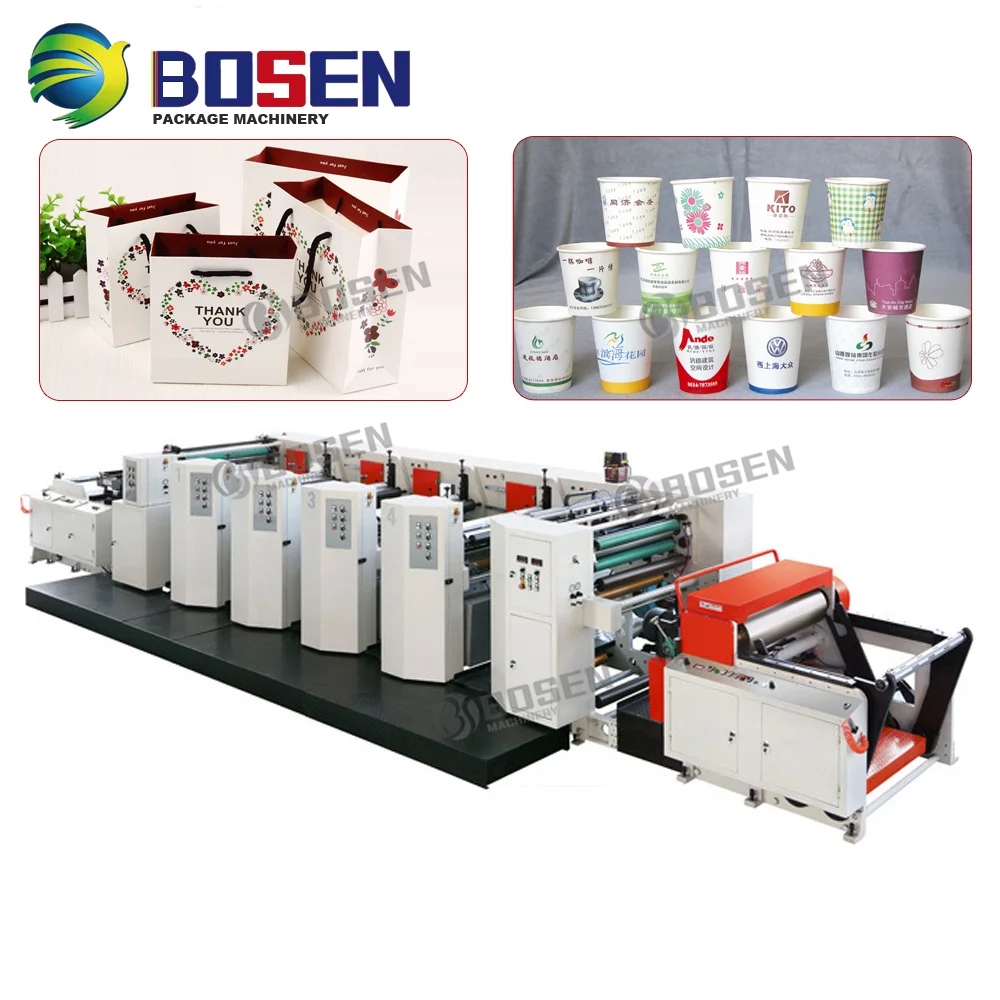 High Quality Flexo Printing Machine for Paper Cup Flexographic Printer Letterpress Revised Printing Is Avaible Automatic CN;ZHE
